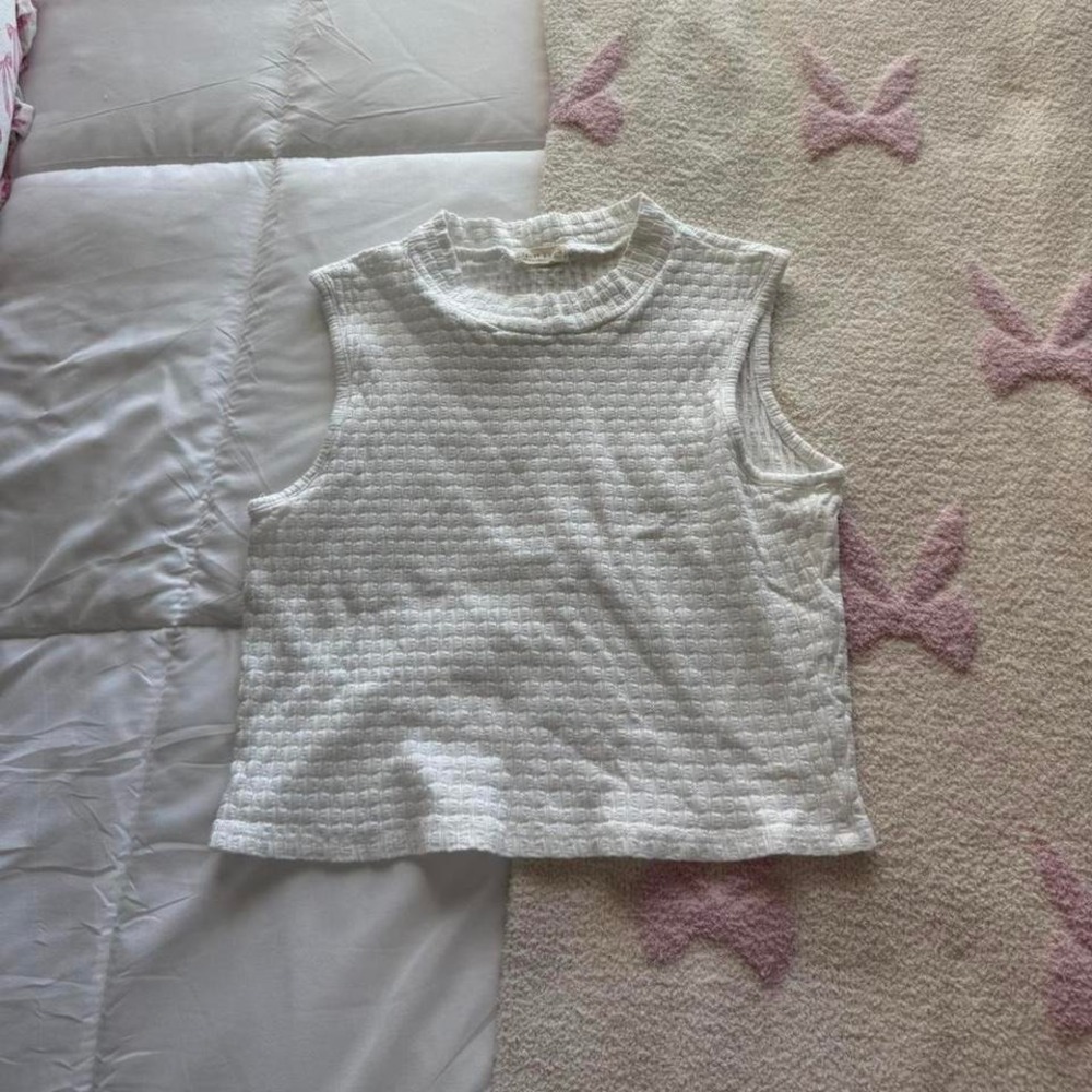 white floral top mock neck